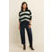 Expresso gebreid gestreept vest met wol - blauw