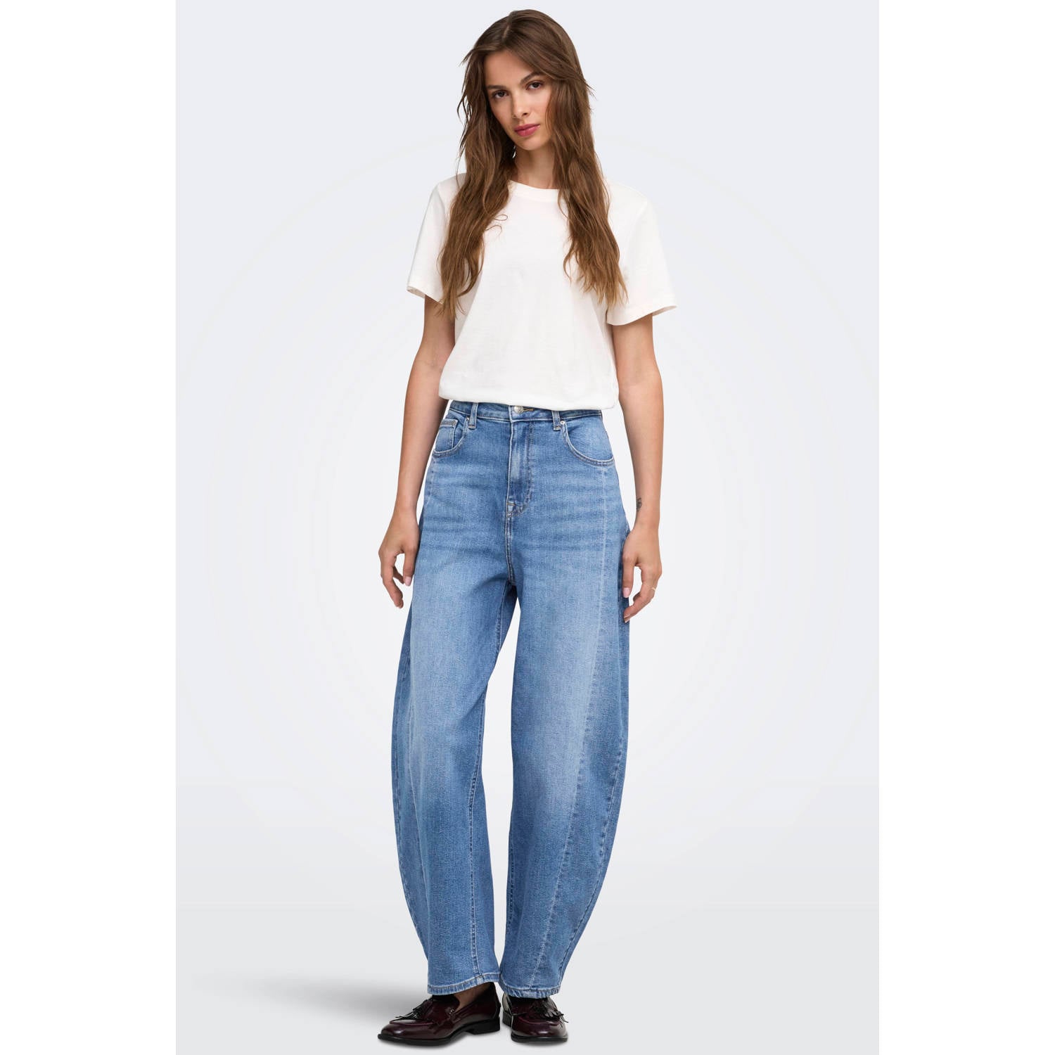 ONLY Onljessi Hw Barrel Ankle Dnm barrel jeans medium blue denim