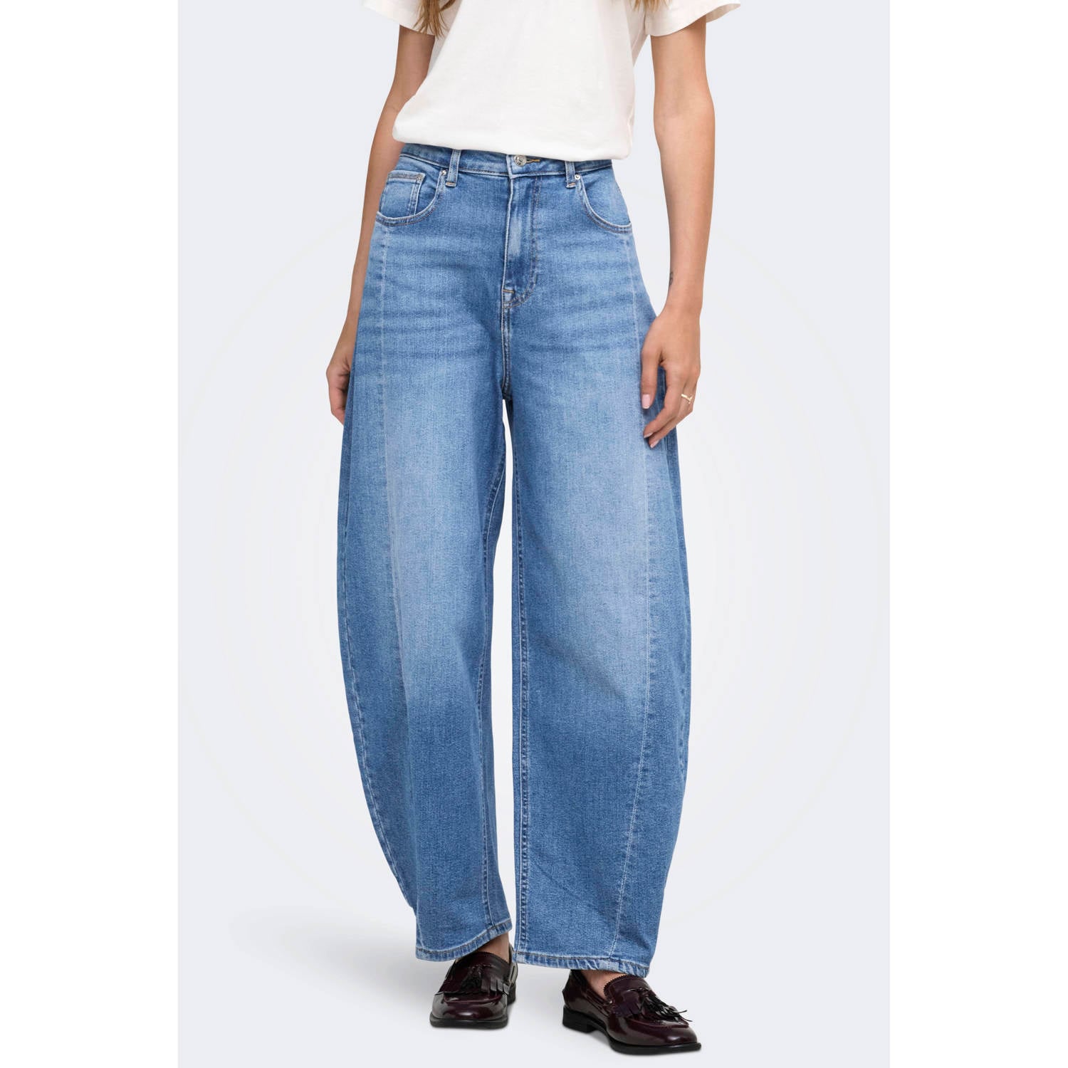 ONLY Onljessi Hw Barrel Ankle Dnm barrel jeans medium blue denim
