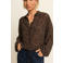 Expresso blouse met print - bruin/blauw