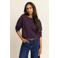 Expresso gestreepte top - bruin/blauw