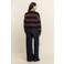 Expresso gebreid gestreept vest met wol - bruin