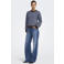 ONLY gebreide gestreepte trui met wol - bruin/blauw