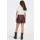ONLY imitatieleren regular fit casual short met plooien - donkerrood