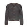 ONLY gestreept gebreid vest - bruin/blauw