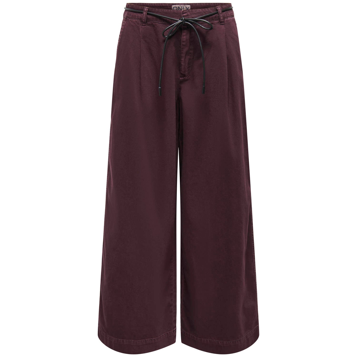 ONLY wide leg casual broek donkerrood
