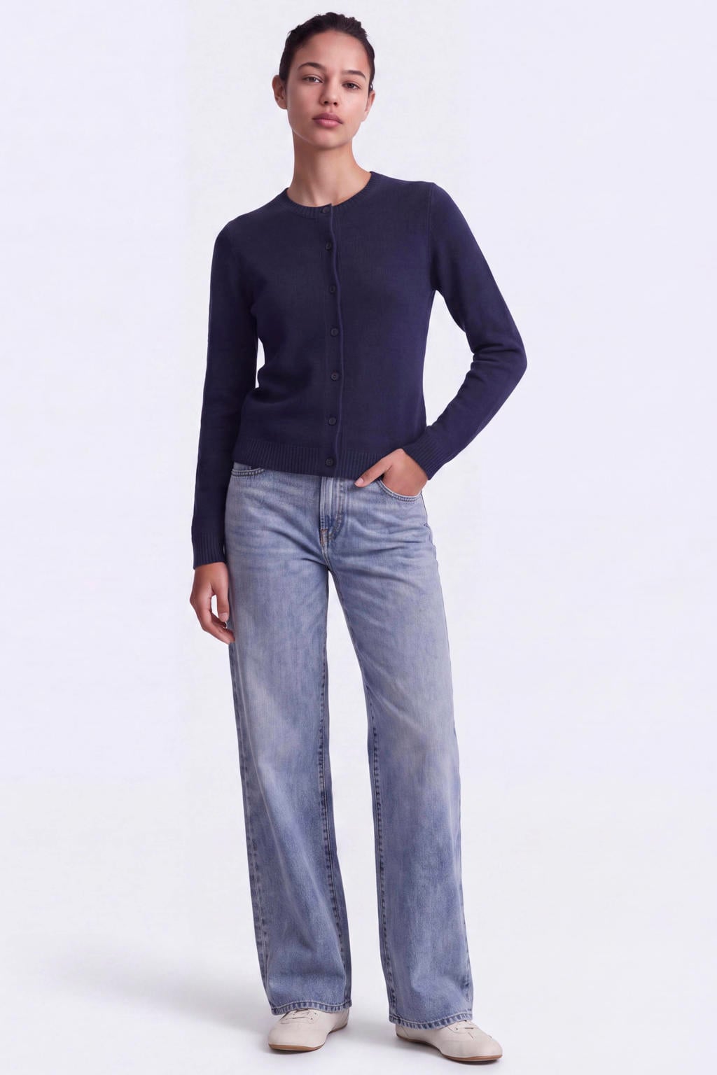 ONLY gebreid vest - donkerblauw