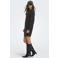 ONLY gebreide midi jurk met wol - grijs