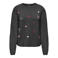 ONLY gebreide trui met borduursels en wol - grijs/roze/rood