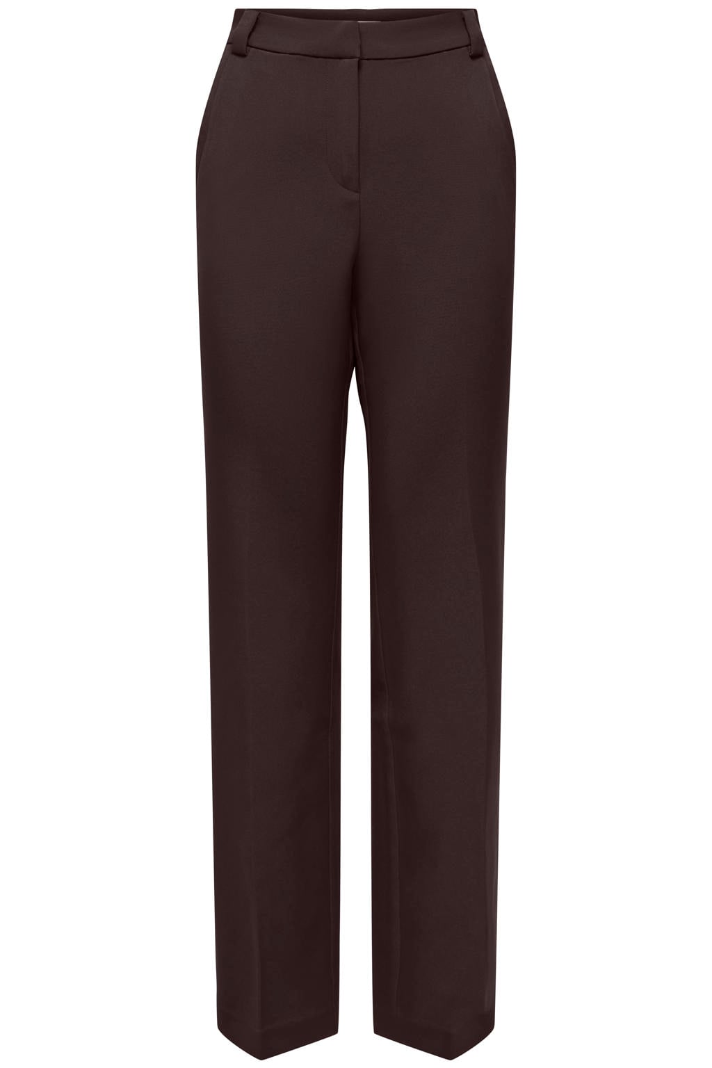 ONLY high waist regular fit flared broek - donkerbruin