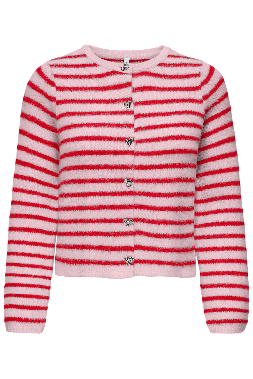 ONLY gebreid vest - lichtroze/rood