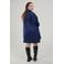Curviss satijnen blouse - donkerblauw