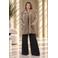 Curviss Plus Size imitatiebont bodywarmer - beige