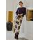 FREEQUENT maxi rok met print - ecru