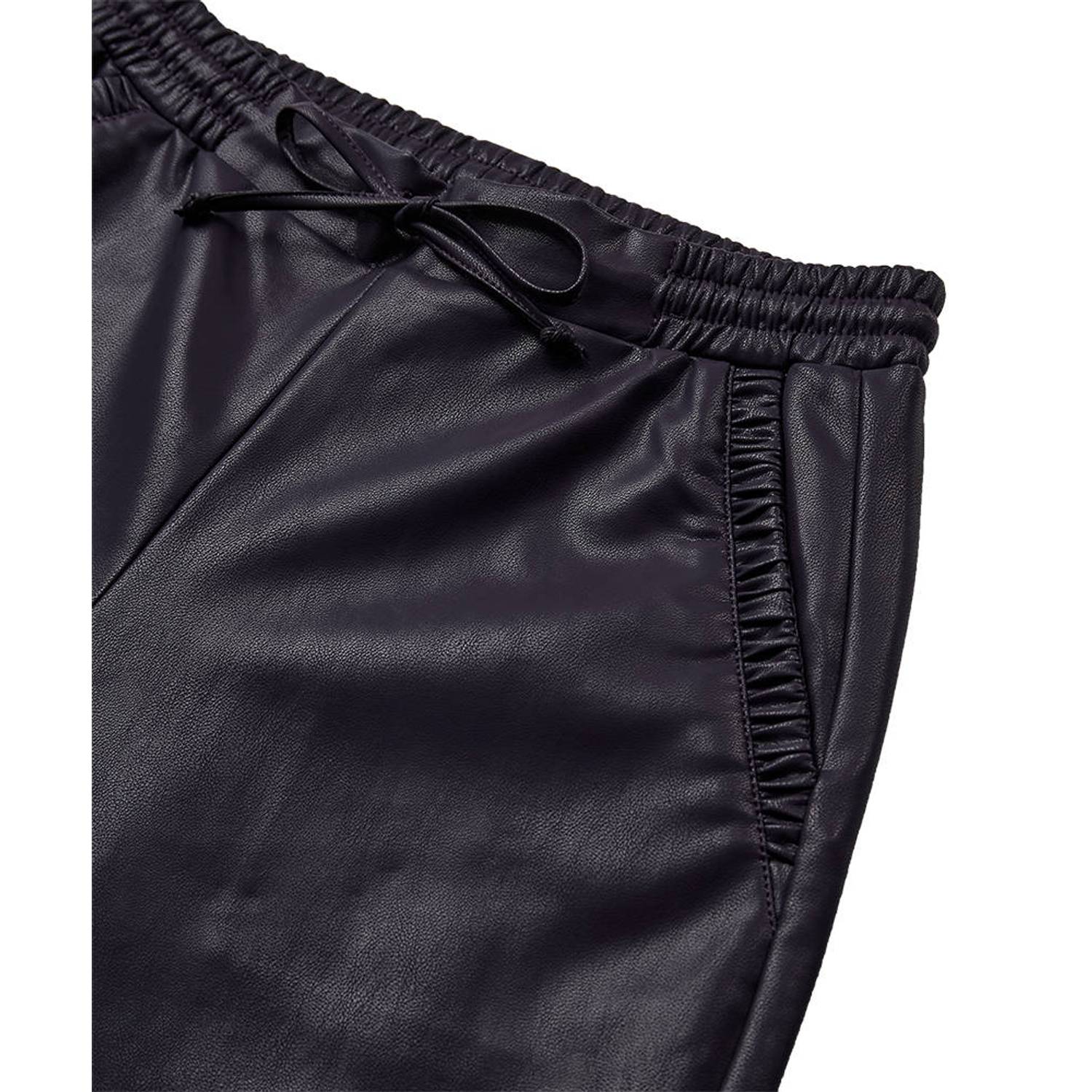 FREEQUENT straight leg broek donkerpaars