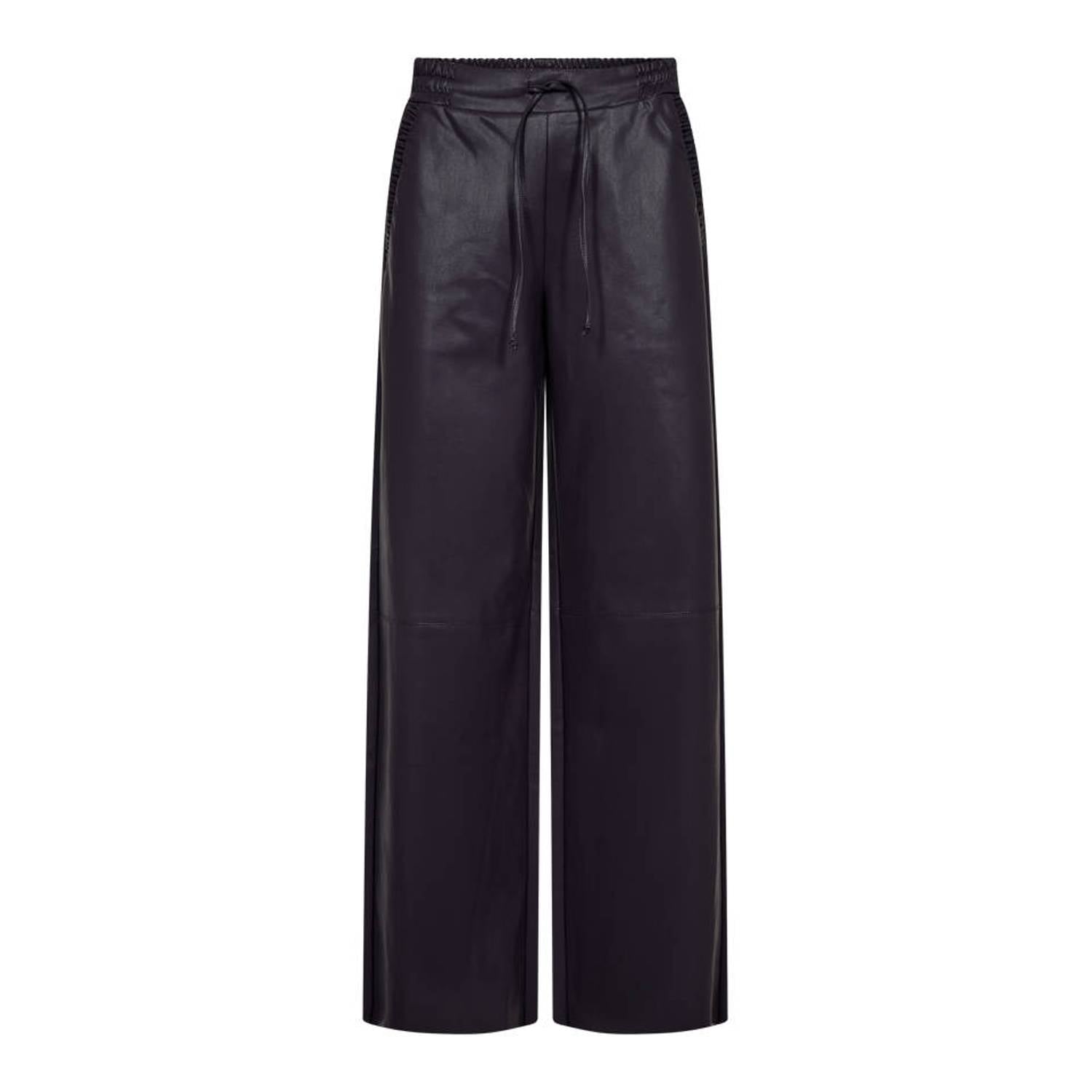 FREEQUENT straight leg broek donkerpaars