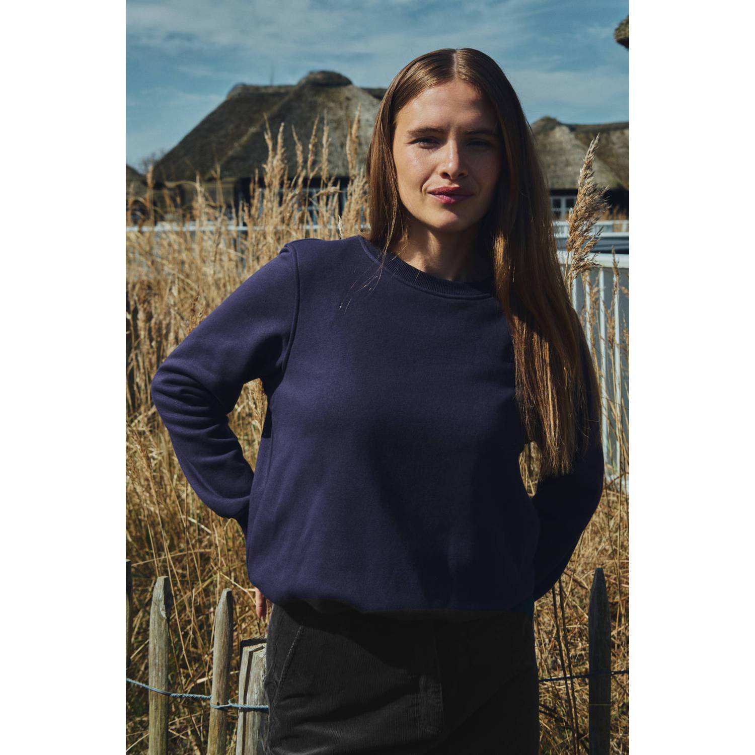FREEQUENT katoenen sweater paars