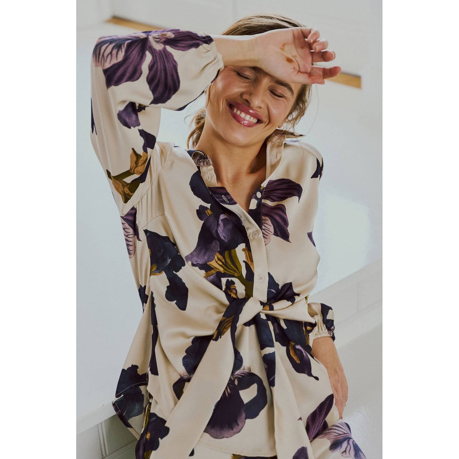 FREEQUENT blouse met print ecru