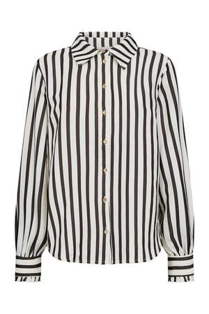 gestreepte blouse - bruin/ecru