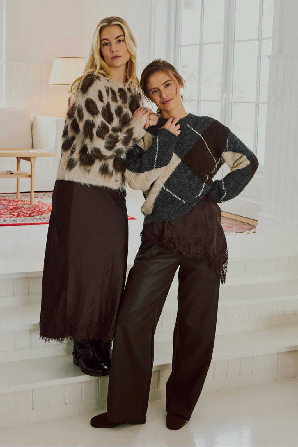 Bruine dames FREEQUENT maxi rok gemaakt van polyester