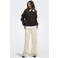 ONLY rechtvallende sweater met tekst - bruin/ecru