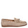 Nelson suède mocassins met studs - beige