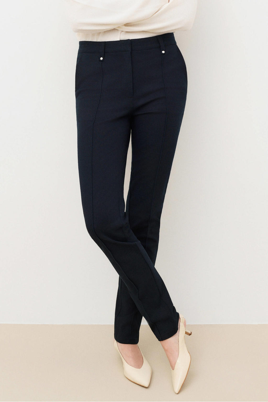 Caroll skinny casual broek - marineblauw
