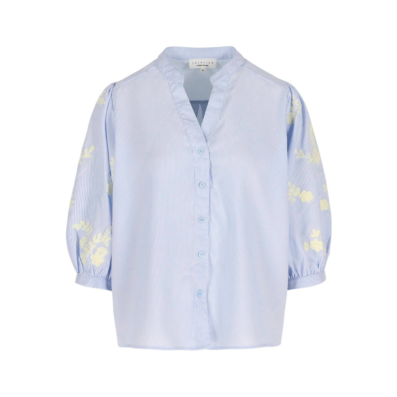 LOLALIZA gestreepte blouse lichtblauw