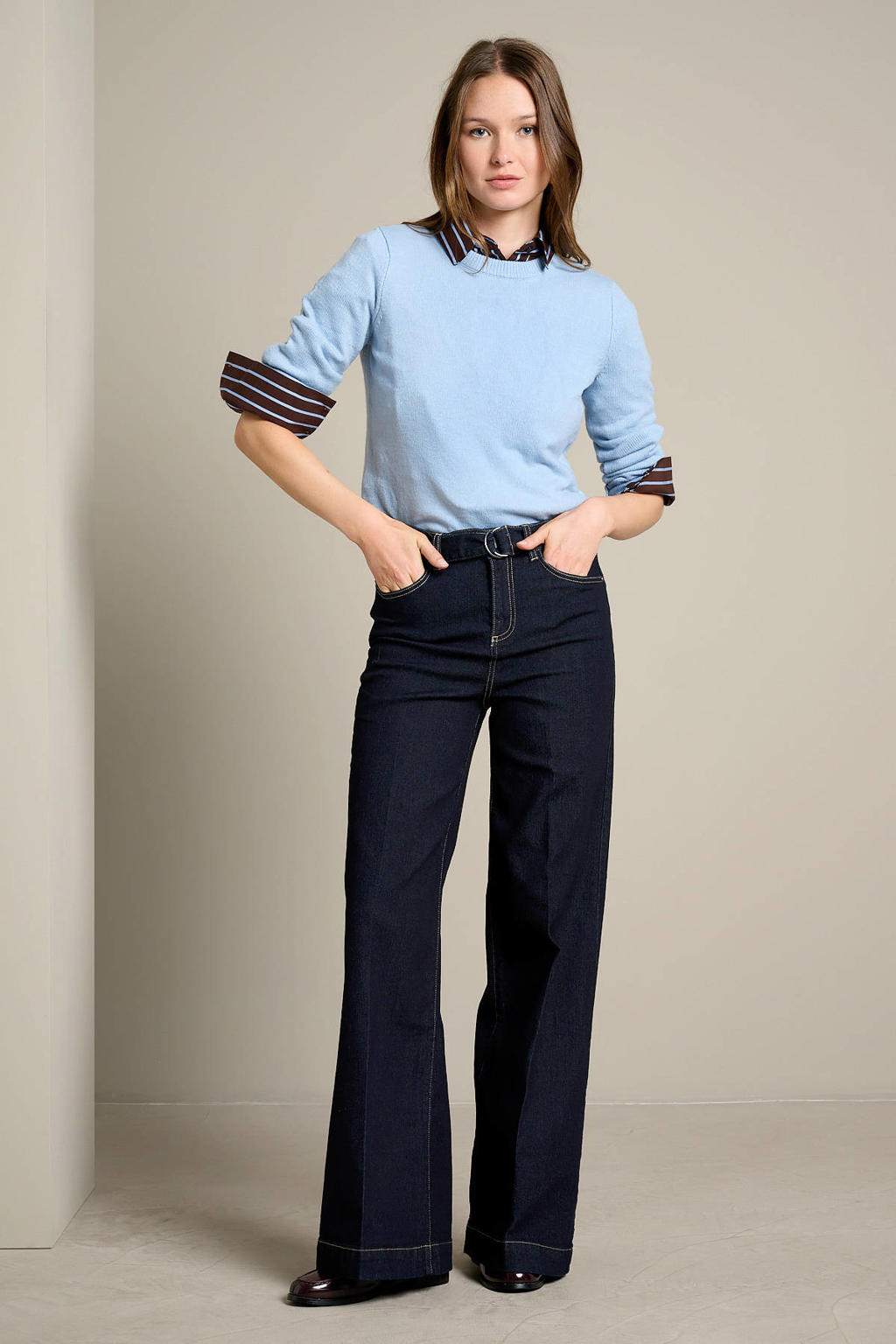 LOLALIZA wide leg jeans - donkerblauw