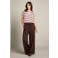 LOLALIZA wide leg broek - bruin