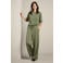 LOLALIZA regular waist wide leg broek - kaki