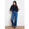LOLALIZA wide leg jeans - mediumblauw