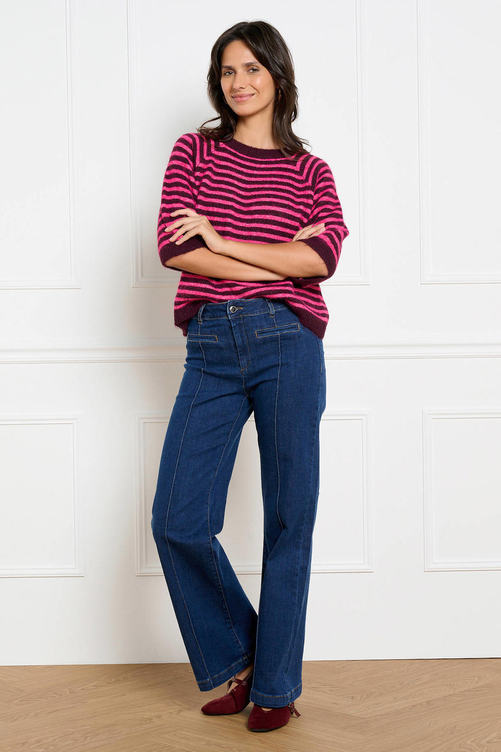 LOLALIZA flared jeans - donkerblauw