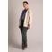Yest Curve Plus Size gebreid vest met wol - beige