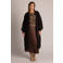 Yest Curve Plus Size wollen lang gebreid vest - donkerbruin
