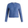 Yest Curve Plus Size wollen gebreid vest - blauw