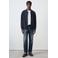 Mango Man gebreid vest - donkerblauw