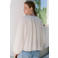 MANGO TEEN gestreepte blouse met kraaltjes - wit