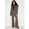 Mango flared geruite broek - bruin