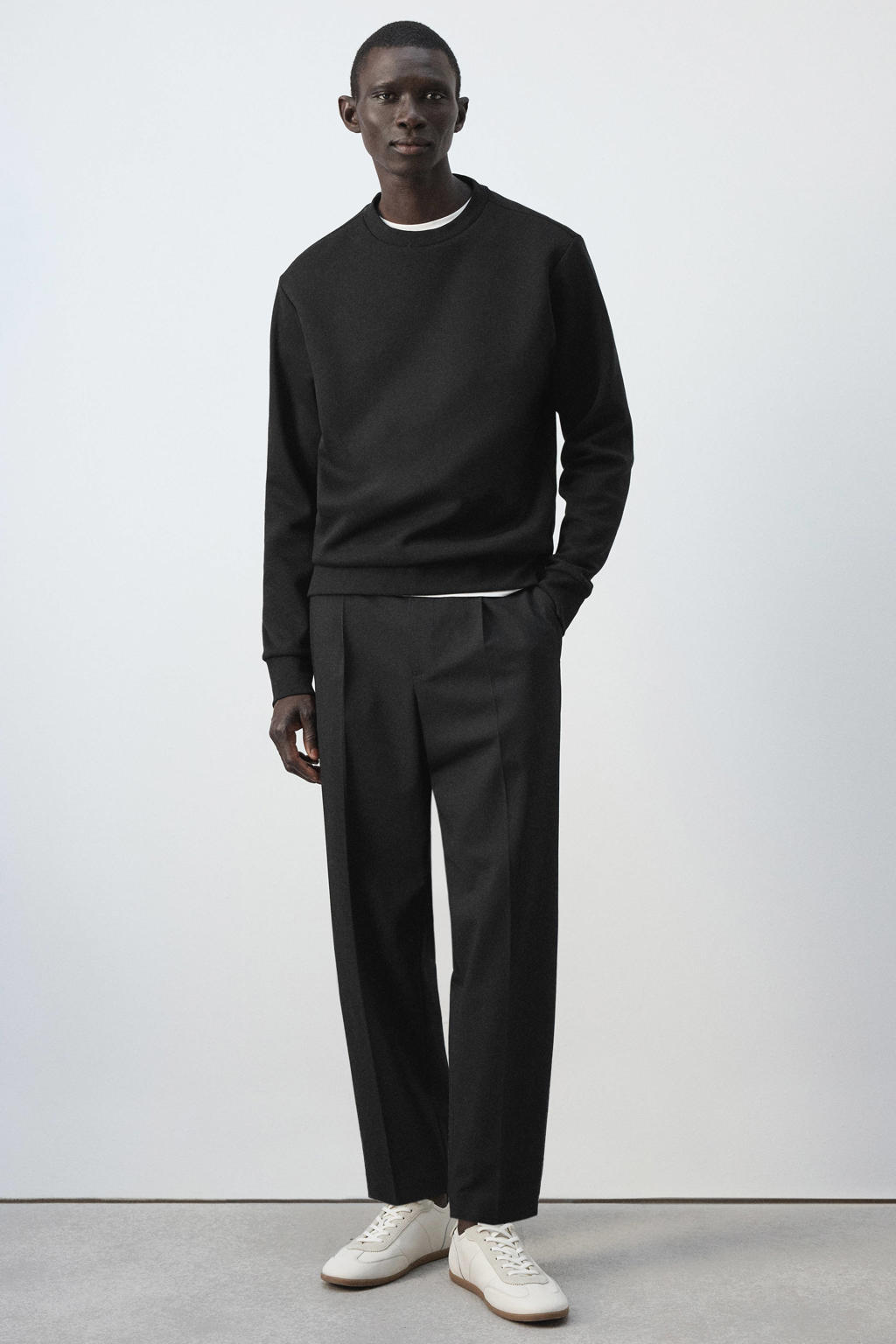 Mango Man regular fit sweater - zwart