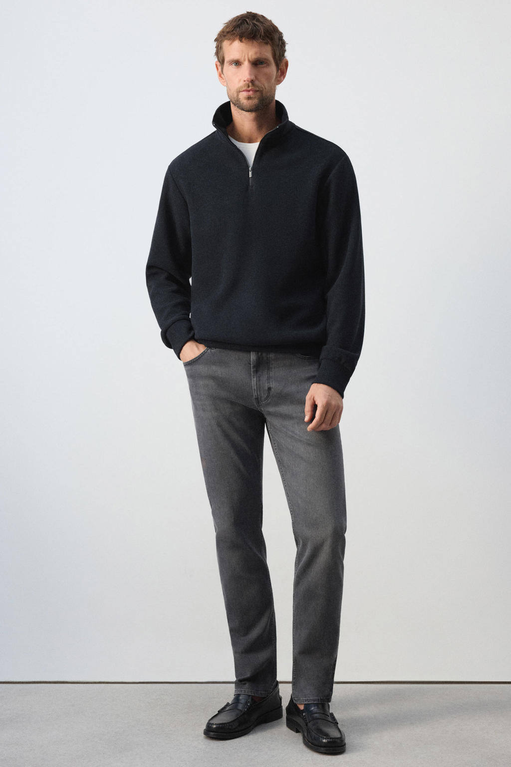 Mango Man regular fit sweater - marine