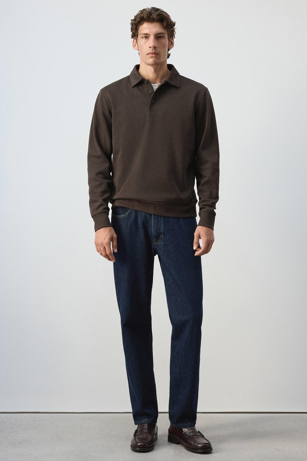 Mango Man regular fit sweater - bruin