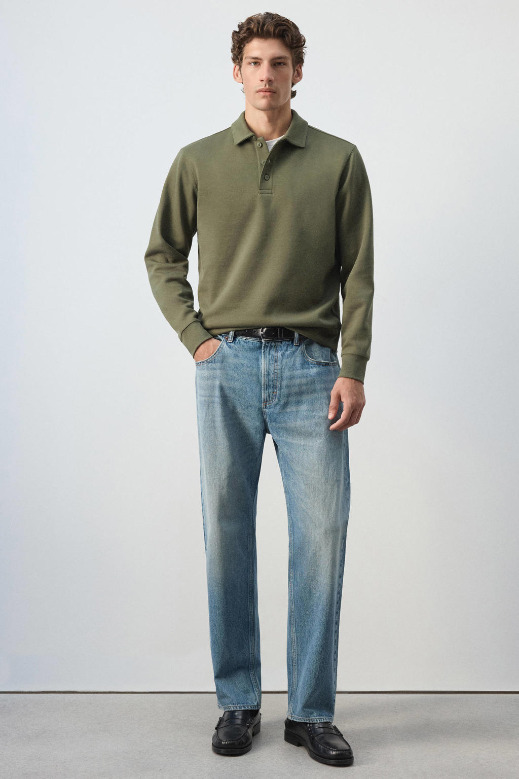 Mango Man regular fit sweater - kaki