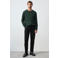 Mango Man regular fit longsleeve - donkergroen