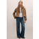 MANGO TEEN suèdelook jasje met studs - middenbruin