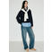 Mango bomberjack met wol - donkerblauw