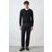 Mango Man wollen regular fit trui - zwart