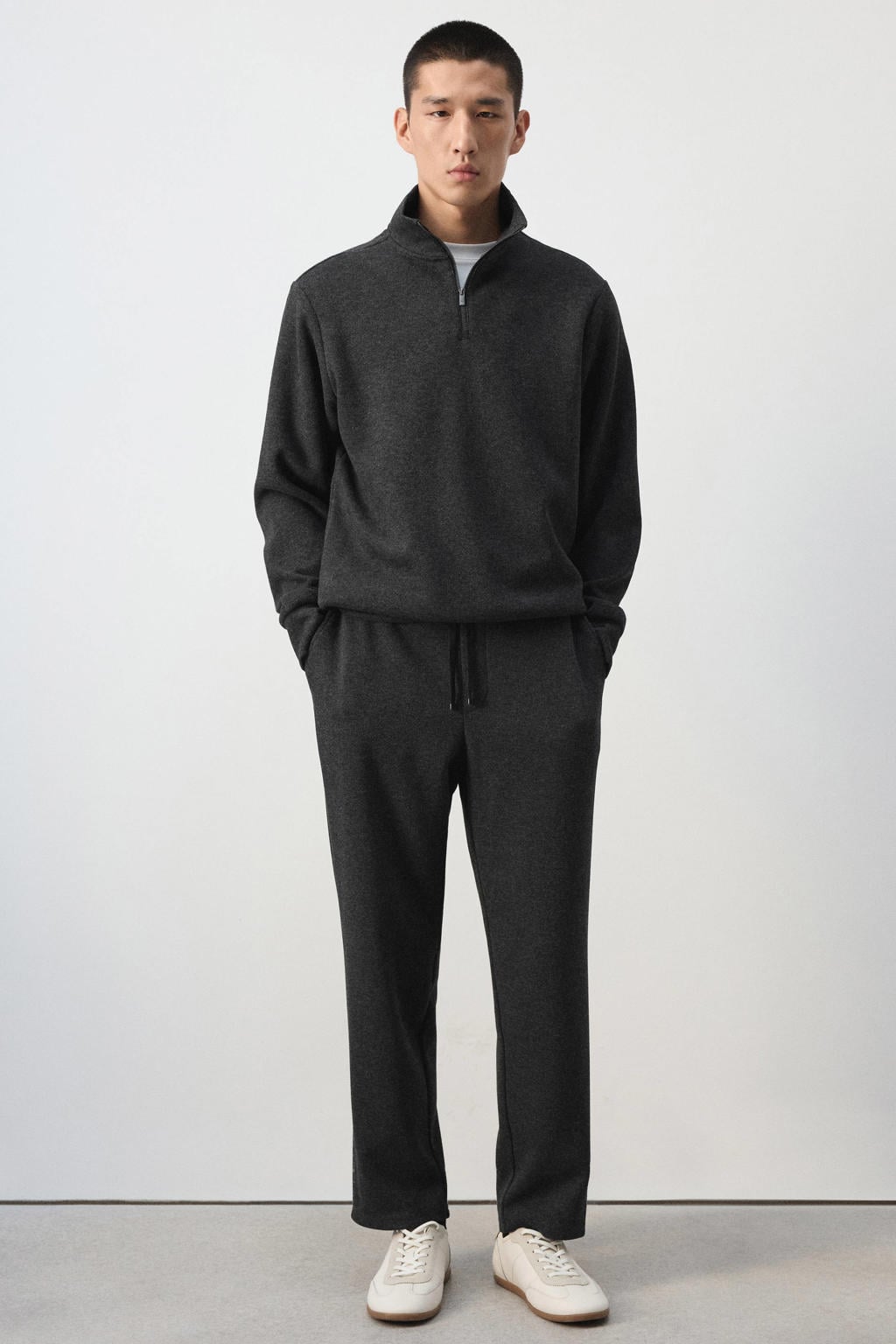 Mango Man regular fit joggingbroek - donkergrijs