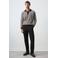 Mango Man regular fit gebreide geruite trui - donkerrood
