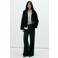 Mango korte coat met wol - zwart